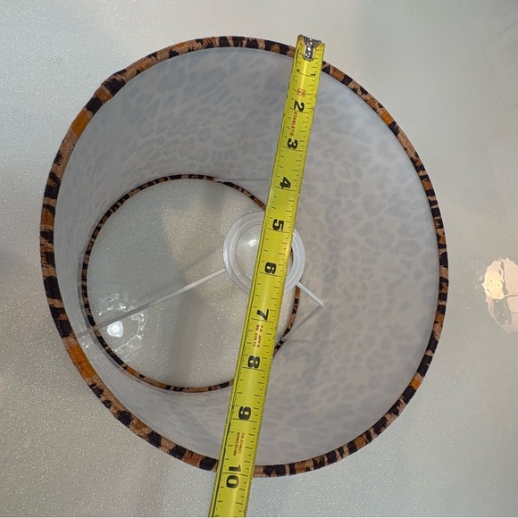 Anthropologie Leopard Print Lamp Shade - Orange and Black - Picture 7 of 8